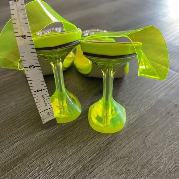 Amina Muaddi Style Rosie Crystal-Embellished Transparent Slingback Pumps - Picture 10 of 10